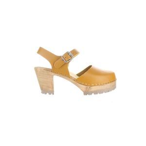 MIA Womens Yellow Ankle Strap Heels Size 8 Medium (B, M)